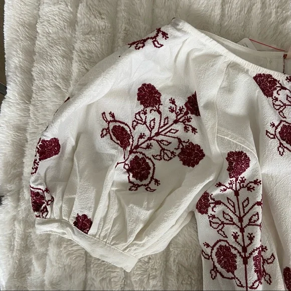 🌿NWT Free People Cactus Flower Embroidered Cotton Dress